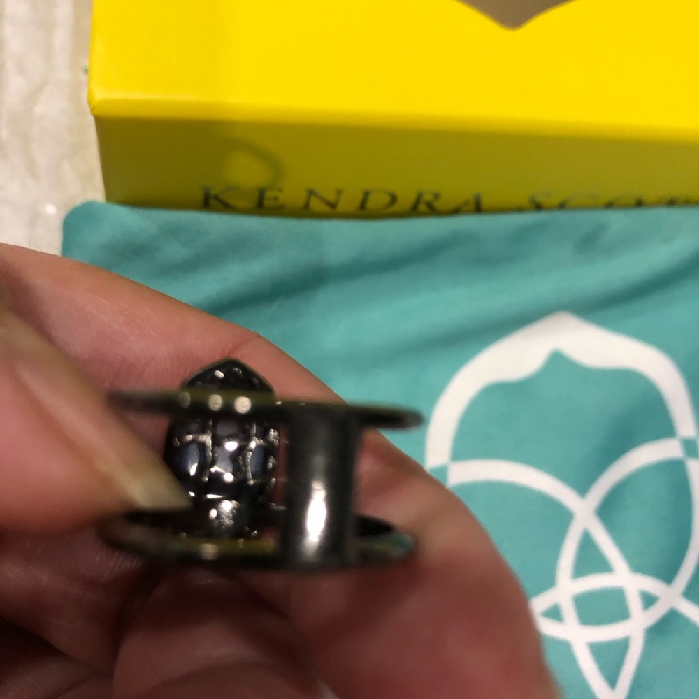 Kendra Scott Dark Blue Double-Band Ring - Picture 5 of 8